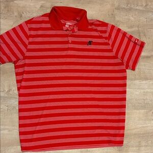 Red Striped Nike Austin Peay Golf Polo